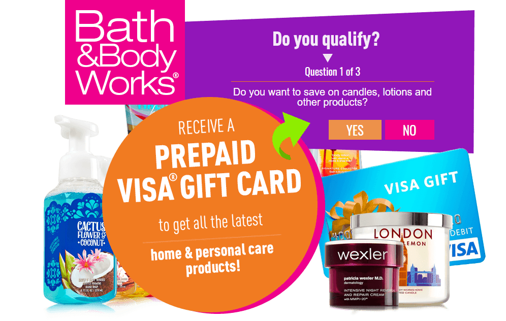Bath & Body Works Gift Cards, Online Prepaid Visa eGifts, earn quick cash